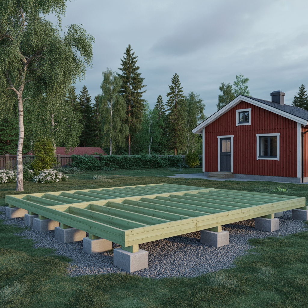 bygg ett forrad pa plintar checklista for grund och stomme