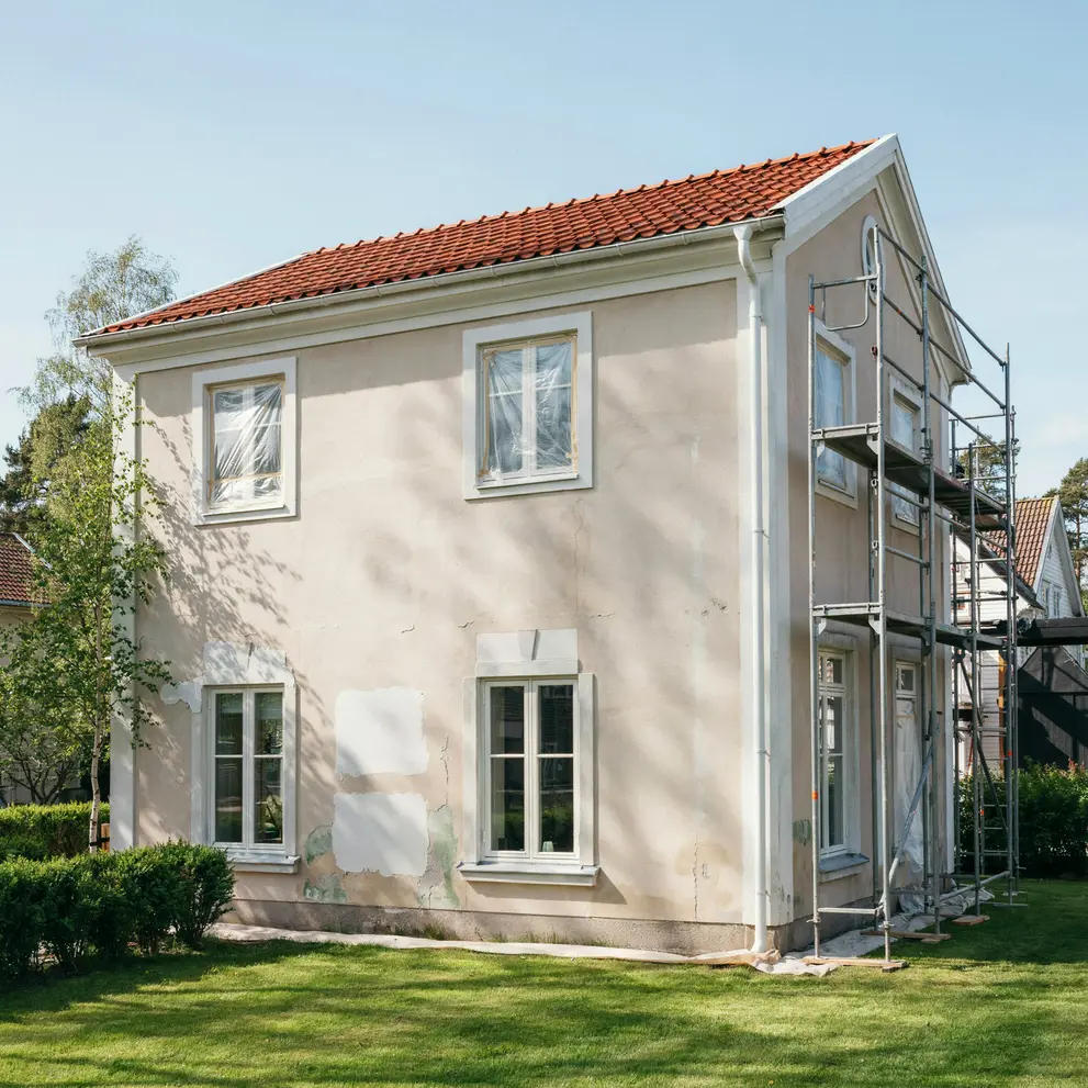 renovera putsad fasad alvsjo stockholm